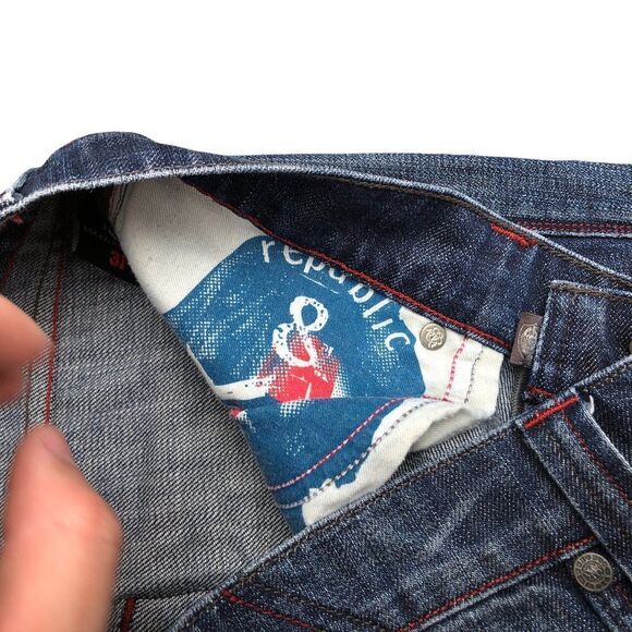 Rock & Republic Embroidered Jeans Size 31 FLOYD BLue - Picture 5 of 10